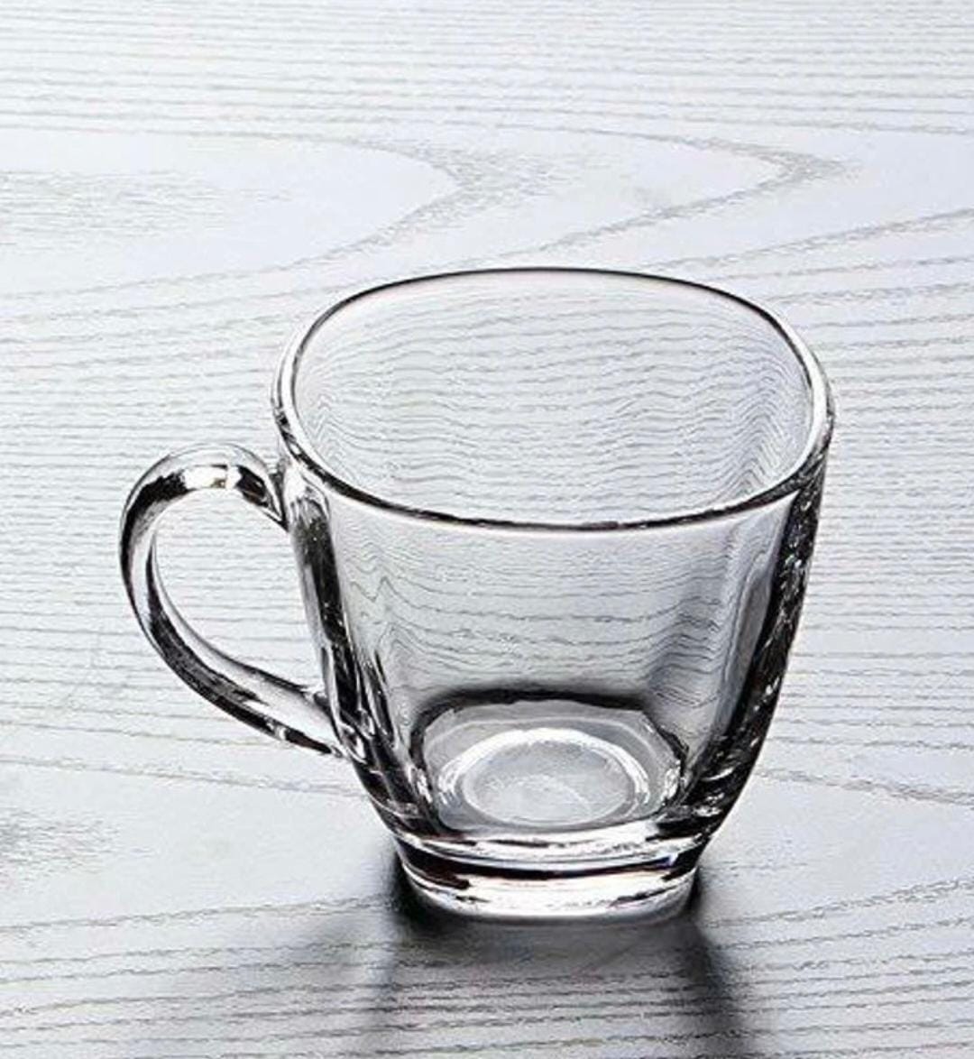 ISP Glass Tea and Coffee Cup , Transparent, 190 ml Glass Coffee Mug  (190 ml)